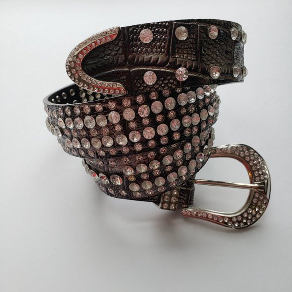 Accessories | Nwot Beautiful Bling Black Belt | Poshmark display picture 2